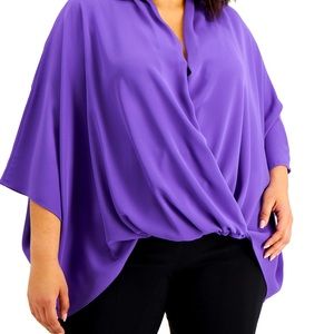 Alfani top spicy purple full of style 3X